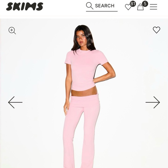 SKIMS Pants - SKIMS Cotton Jersey FoldOver Pant